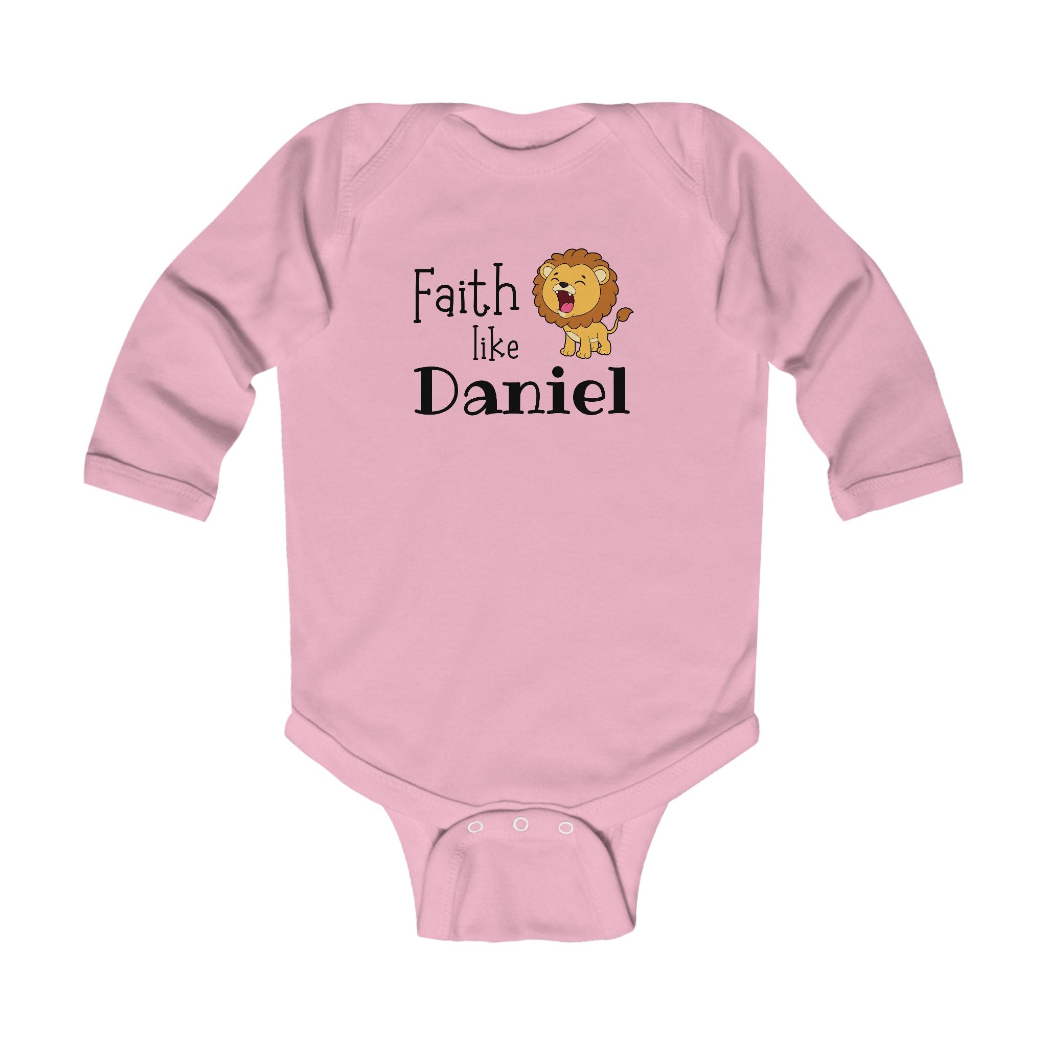 Infant Bodysuit - "Faith Like Daniel" Lion Baby Onesie (Long Sleeve)