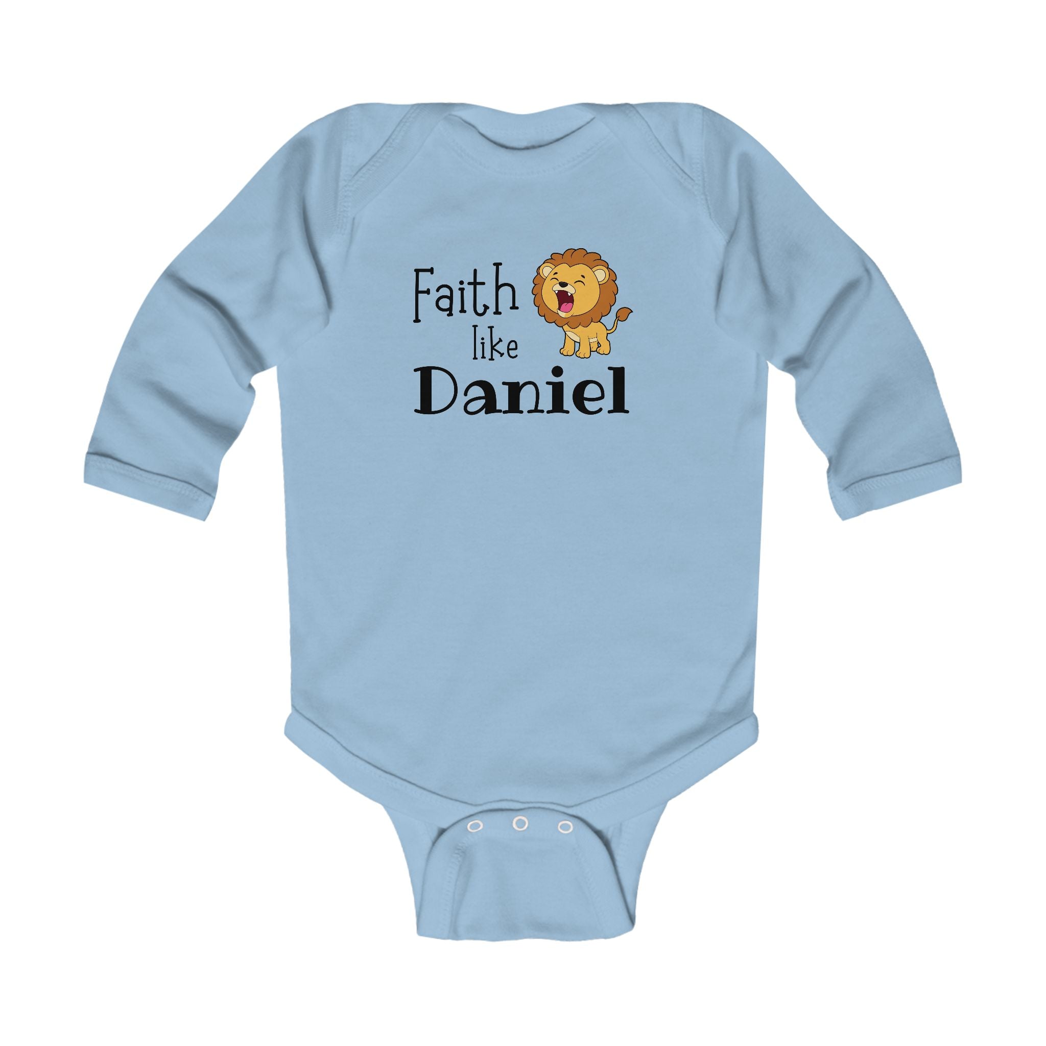 Infant Bodysuit - "Faith Like Daniel" Lion Baby Onesie (Long Sleeve)