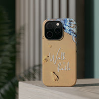 iPhone Inspirational Magnetic Phone Case, Unique Phone Accessories, Faith-Based Gifts, Coastal Vibes, Walk by Faith Design