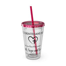 Faith Hope Love Water Tumbler - Christian Gifts for Women Men - Faith Based Gifts