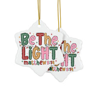 Ceramic Ornament — "Be The Light" Nativity Christmas Tree Decoration