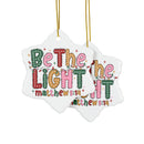Ceramic Ornament — "Be The Light" Nativity Christmas Tree Decoration