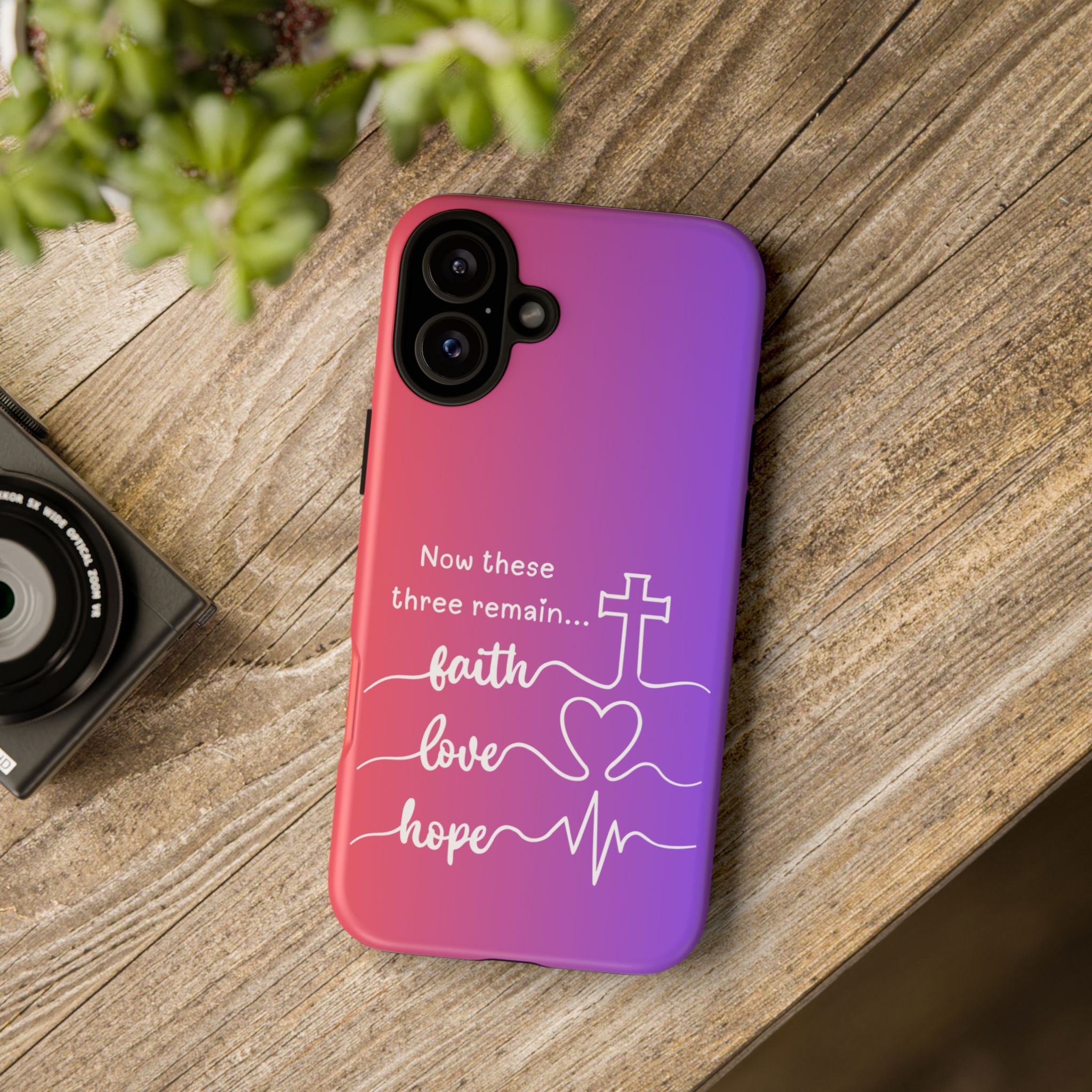 iPhone - Faith, Love & Hope Gradient Phone Case
