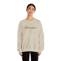 Embroidered Redeemed Psalm 77:15 Unisex Heavy Blend Crewneck Sweatshirt