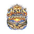 Jesus Is My Copilot – Cross & Airplane Christian Vinyl Sticker