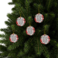 Ceramic Ornament — "They Shall Call His Name Emmanuel" Nativity Christmas Tree Decoration