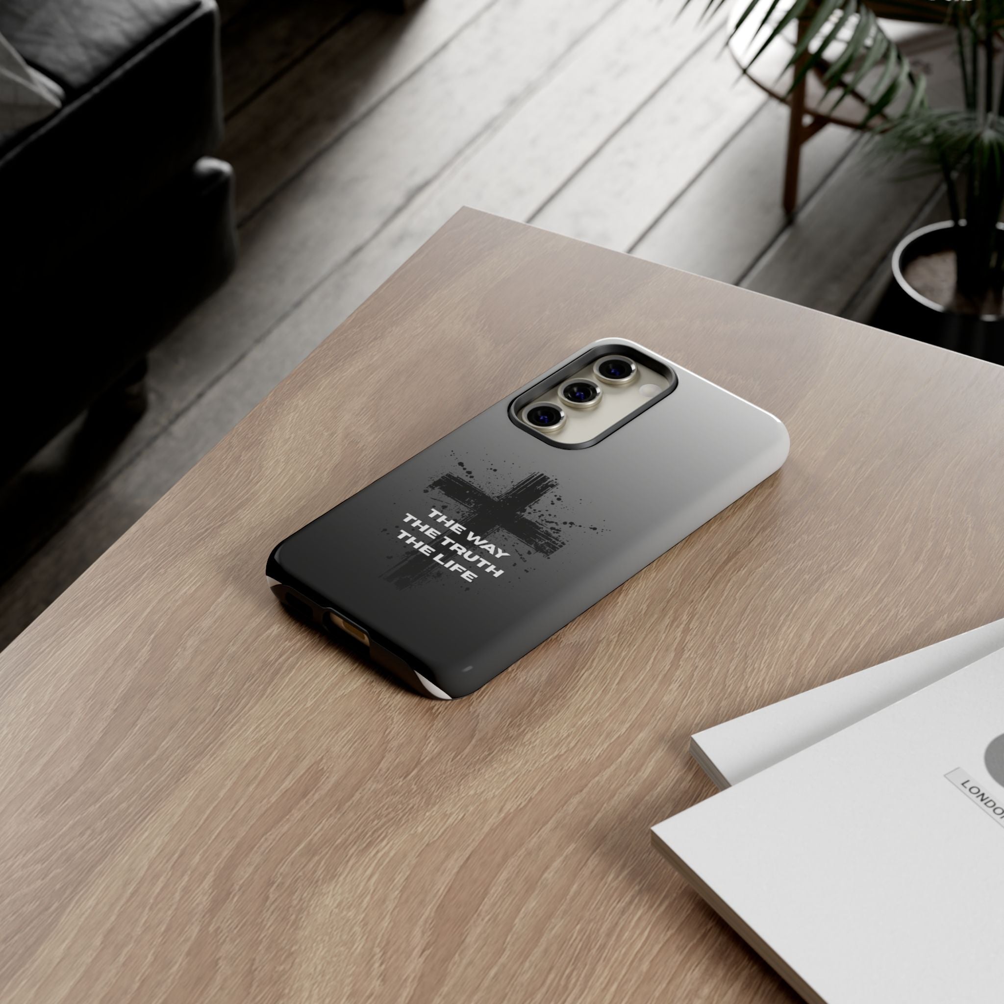 Christian Cross Phone Case — "The Way The Truth The Life" Protective Phone Cover