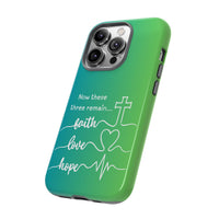 iPhone - 'Faith Love Hope' Christian Cross Protective Cover