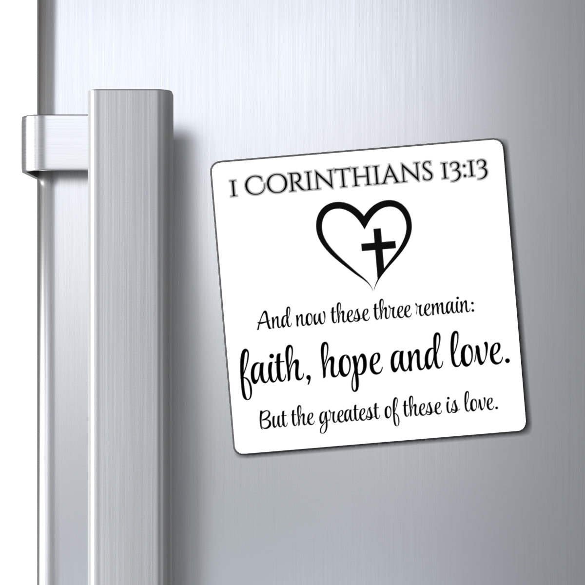Faith Hope Love Fridge Magnet- Christian Gifts for Women Men - Faith Based Gifts