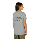 Back design - Youth Tee - "Jesus Has My Back" Christian Faith Shirt