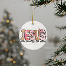 Ceramic Ornament — "Jesus Is The Reason For The Season" Nativity Christmas Tree Decoration