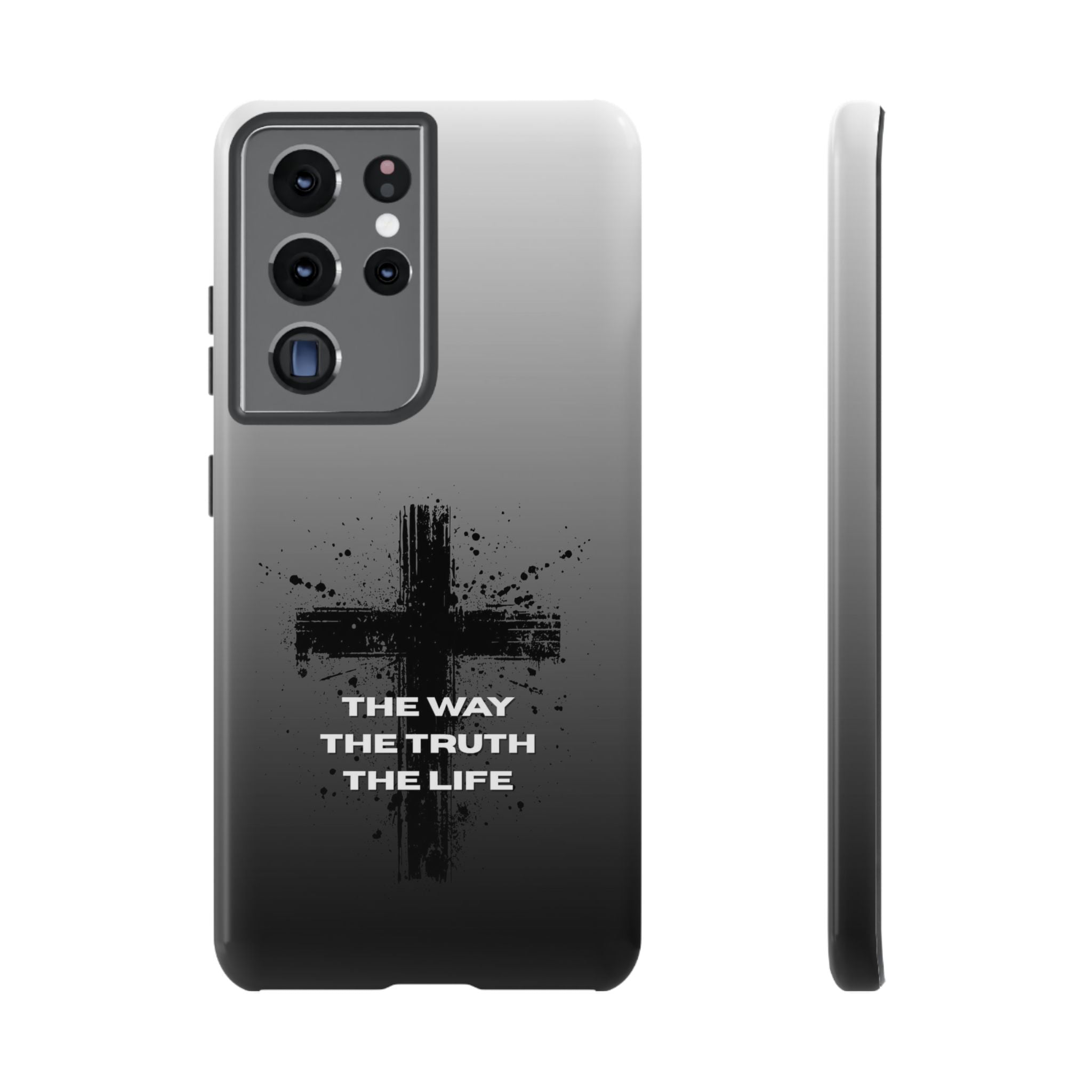 Christian Cross Phone Case — "The Way The Truth The Life" Protective Phone Cover