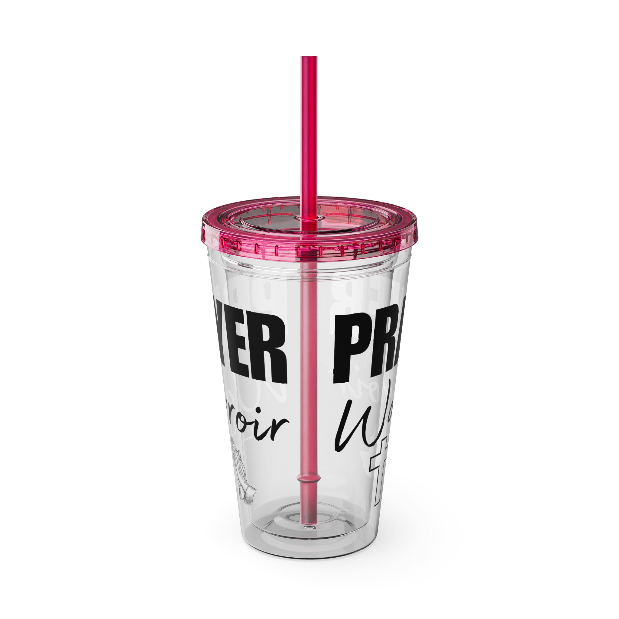 Prayer Warrior Water Tumbler - Christian Gifts for Women Men - Faith Based Gifts