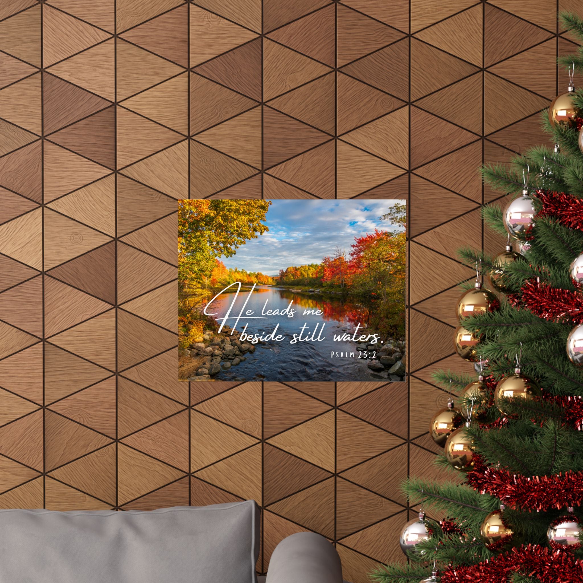 Copy of He Leads Me Beside Still Waters- Faith Wall Art - Matte Poster - Christian Gifts for Women Men