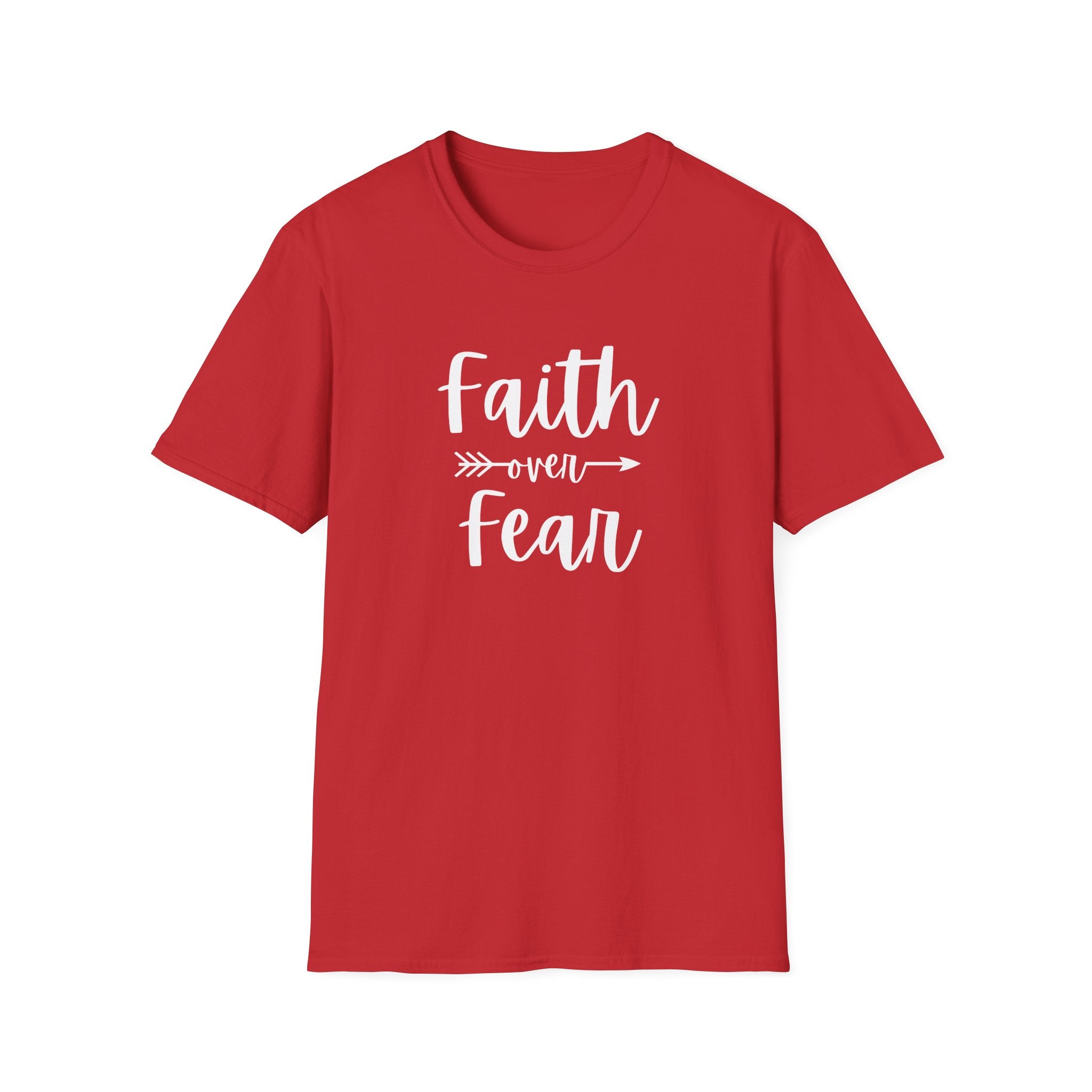 Faith Over Fear Unisex Softstyle T-Shirt | Christian Shirts for Women Men - Faith Based Gifts