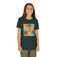 Youth Tee — 'Created With A Purpose' Retro Sunburst Kids T-Shirt