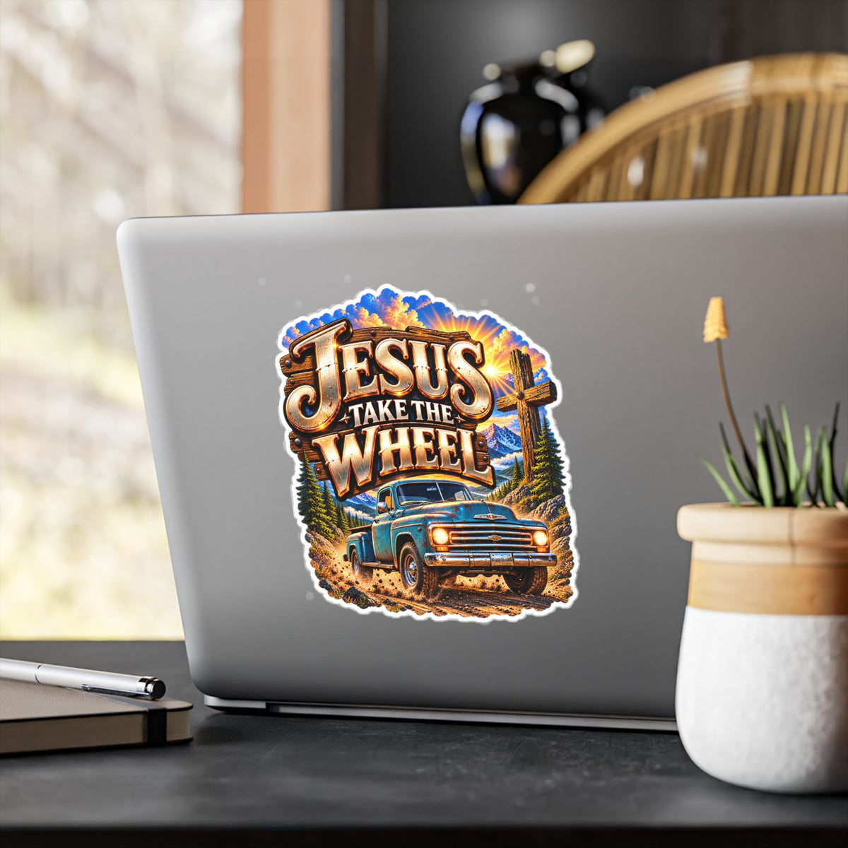 Jesus Take the Wheel – Vintage Truck Christian Vinyl Sticker