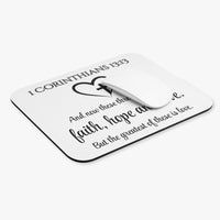 Faith Hope Love - Mouse Pad - Christian Gifts for Women Men
