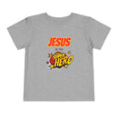 Toddler Tee - "Jesus Is My Superhero" Comic-Style Christian Shirt