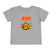 Toddler Tee - "Jesus Is My Superhero" Comic-Style Christian Shirt