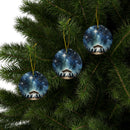 Ceramic Ornament — "Jesus In The Manger" Nativity Christmas Tree Decoration