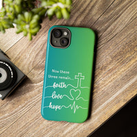 iPhone - 'Faith Love Hope' Christian Cross Protective Cover