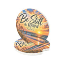 Be Still and Know Christian Soapstone Car Coaster