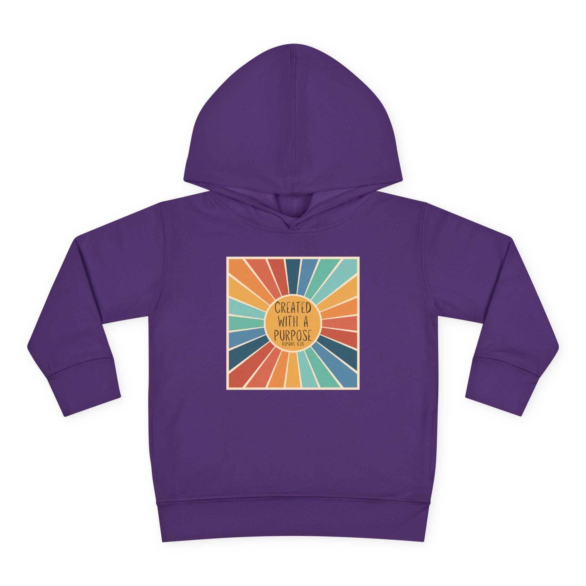 Toddler Hoodie — "Created With A Purpose" Retro Sunburst Pullover