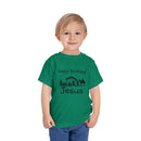 Happy Birthday Jesus Christian Christmas Shirt for Toddlers Short Sleeve Tee Christian Toddler Christmas Shirt