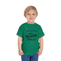 Happy Birthday Jesus Christian Christmas Shirt for Toddlers Short Sleeve Tee Christian Toddler Christmas Shirt