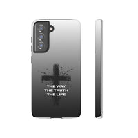 Christian Cross Phone Case — "The Way The Truth The Life" Protective Phone Cover