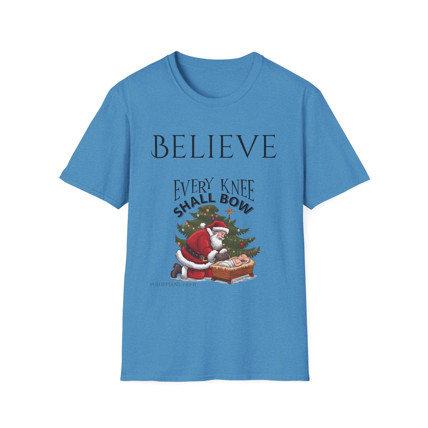 Believe Every Knee Shall Bow Christian Shirt for Women Men Shirts for Christians