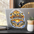 Jesus Is My Copilot – Cross & Airplane Christian Vinyl Sticker