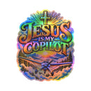 Jesus Is My Copilot – Cross & Airplane Christian Vinyl Sticker