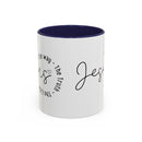Jesus Coffee Mug – Script Faith Mug with “Jesus: The Way • The Truth • The Life” – Inspirational Religious Gift