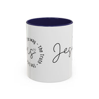Jesus Coffee Mug – Script Faith Mug with “Jesus: The Way • The Truth • The Life” – Inspirational Religious Gift