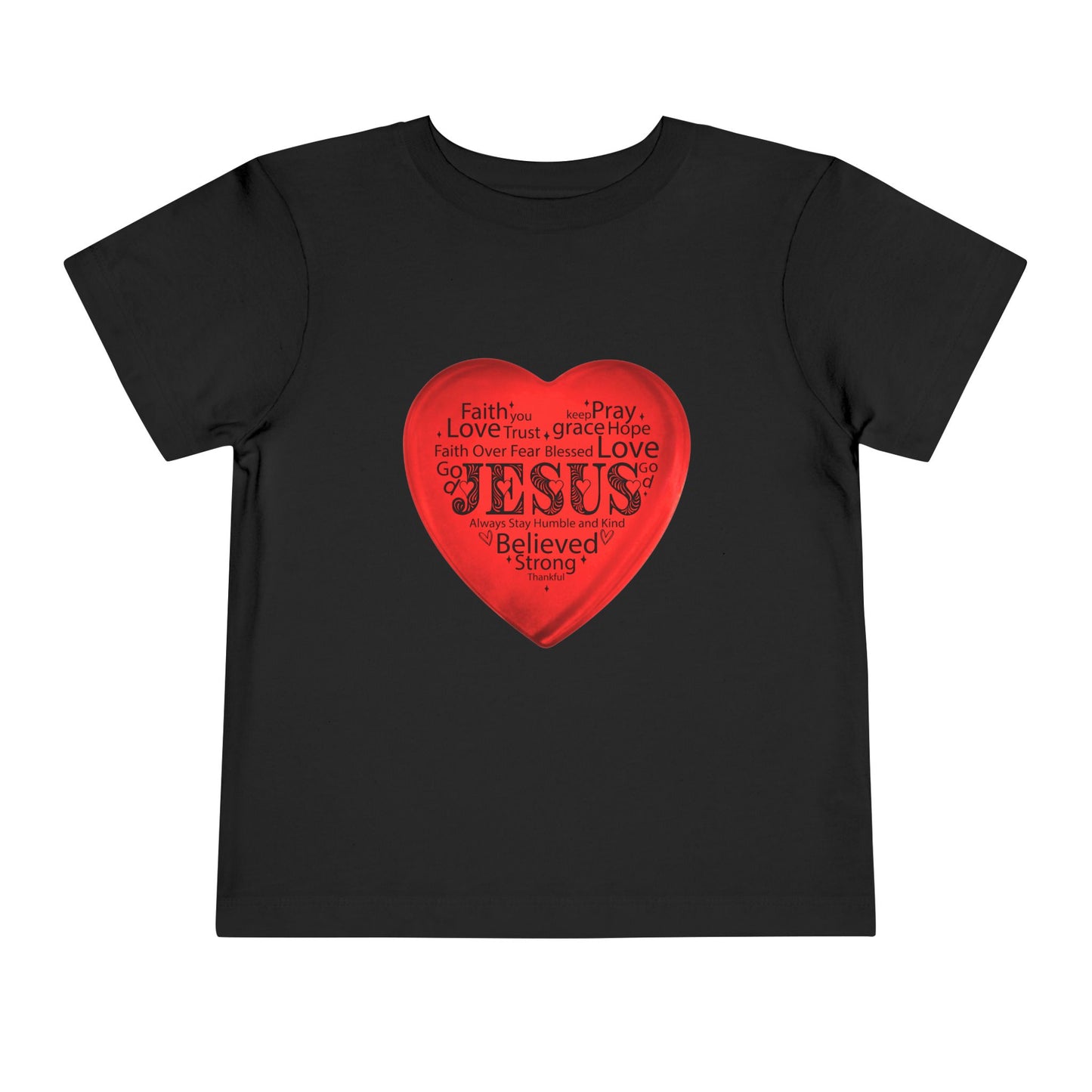 Jesus T-Shirt Christian Shirt for Toddlers Short Sleeve Tee Christian Toddler Christmas Shirt