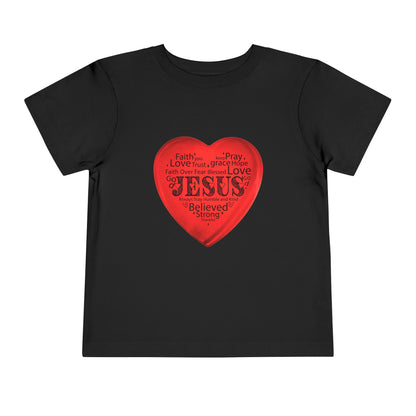 Jesus T-Shirt Christian Shirt for Toddlers Short Sleeve Tee Christian Toddler Christmas Shirt