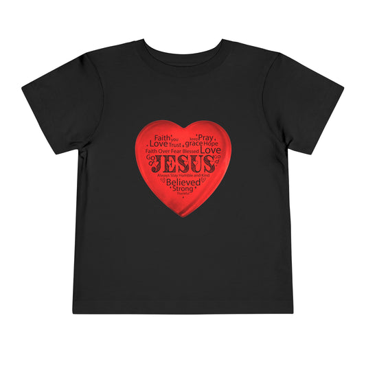 Jesus T-Shirt Christian Shirt for Toddlers Short Sleeve Tee Christian Toddler Christmas Shirt