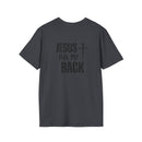 Back design - Jesus Has My Back T-Shirt — Christian Faith Cross Tee