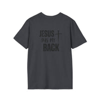 Back design - Jesus Has My Back T-Shirt — Christian Faith Cross Tee