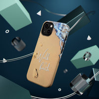 iPhone Inspirational Magnetic Phone Case, Unique Phone Accessories, Faith-Based Gifts, Coastal Vibes, Walk by Faith Design