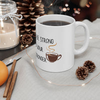 Christian Coffee Mug - Strong Faith - Christian Gifts for Women Men Faith Coffee Mug