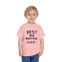 Best Big Brother Ever Toddler Tee, Cute Kids Shirt, Sibling Gift, Birthday Gift for Toddlers, Family Matching Tee, Baby Shower Present