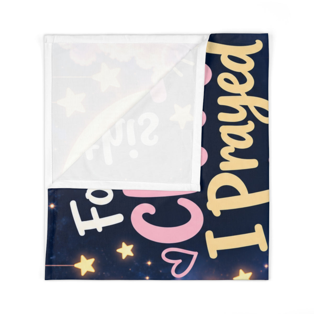 For This Child I Prayed – Pink Lamb Christian Baby Swaddle Blanket