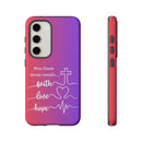 Samsung Faith, Love & Hope Gradient Phone Case — 'Now These Three Remain' Christian Protective Case