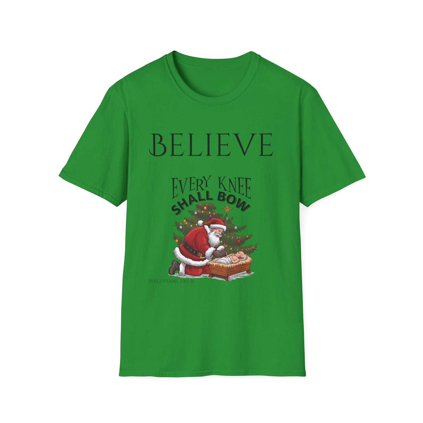 Believe Every Knee Shall Bow Christian Shirt for Women Men Shirts for Christians