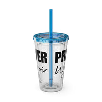 Prayer Warrior Water Tumbler - Christian Gifts for Women Men - Faith Based Gifts