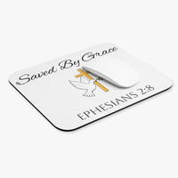 Saved By Grace - Mouse Pad - Christian Gifts for Women Men