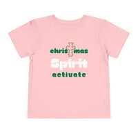 Christmas Spirit Activate Christian Christmas Shirt for Toddlers Short Sleeve Tee Christian Toddler Christmas Shirt